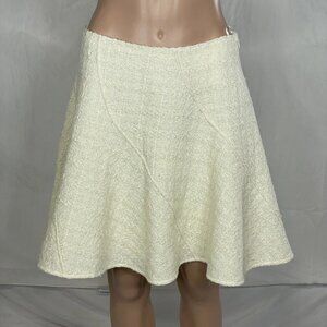 Givenchy Tweed Wool Mini Skirt Ivory Size 6